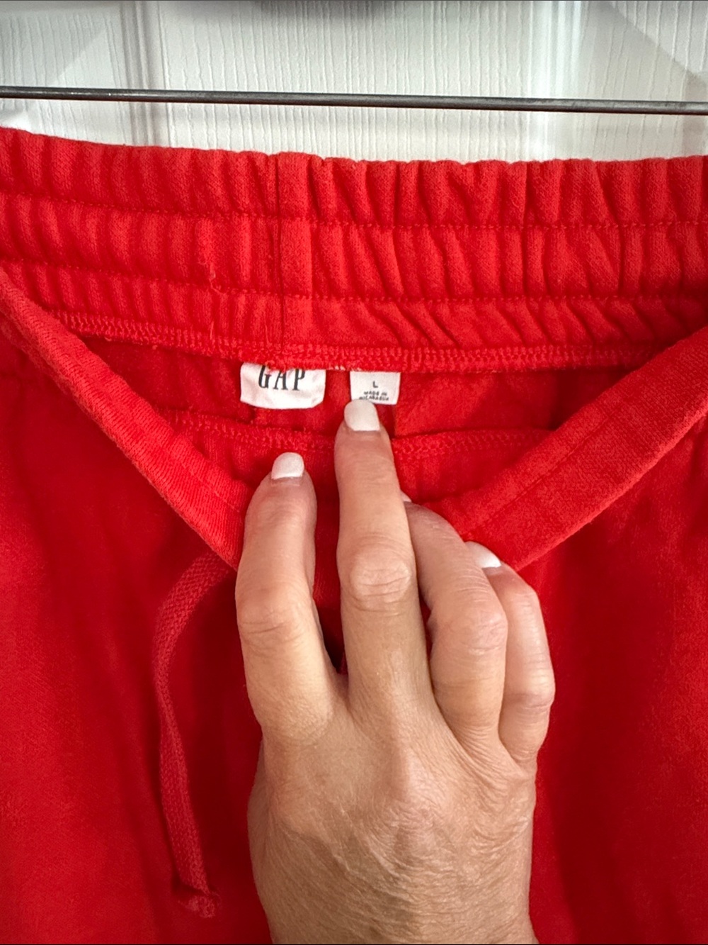 GAP Red Elastic Waist Athletic Shorts - Picture 2 of 4